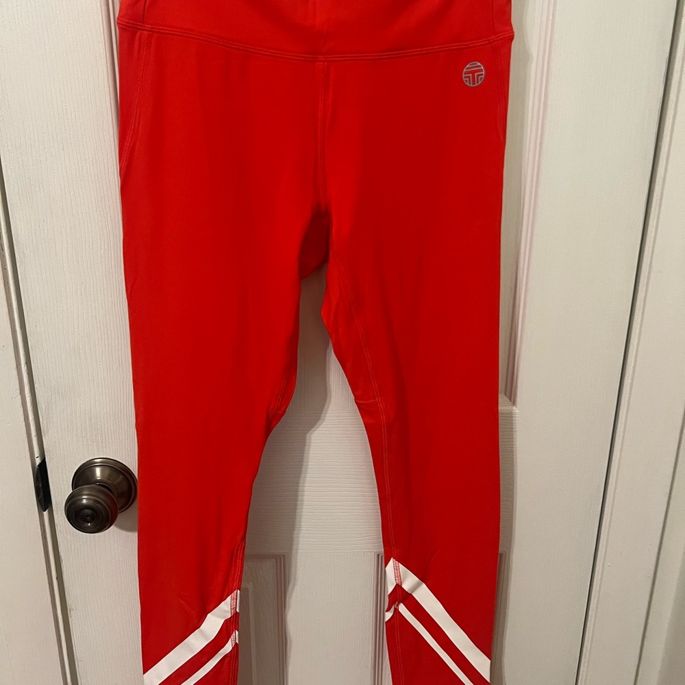 Tory Burch Red and White Leggings